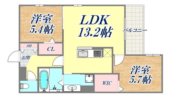 サンパティーク住吉の物件間取画像